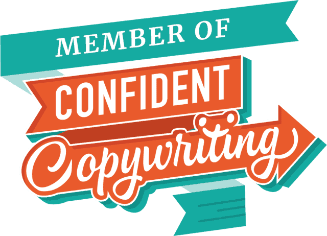 confident copywriting member badge