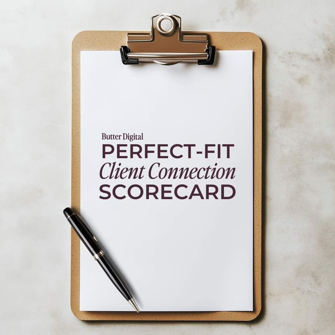 perfect fit client connection scorecard clipboard